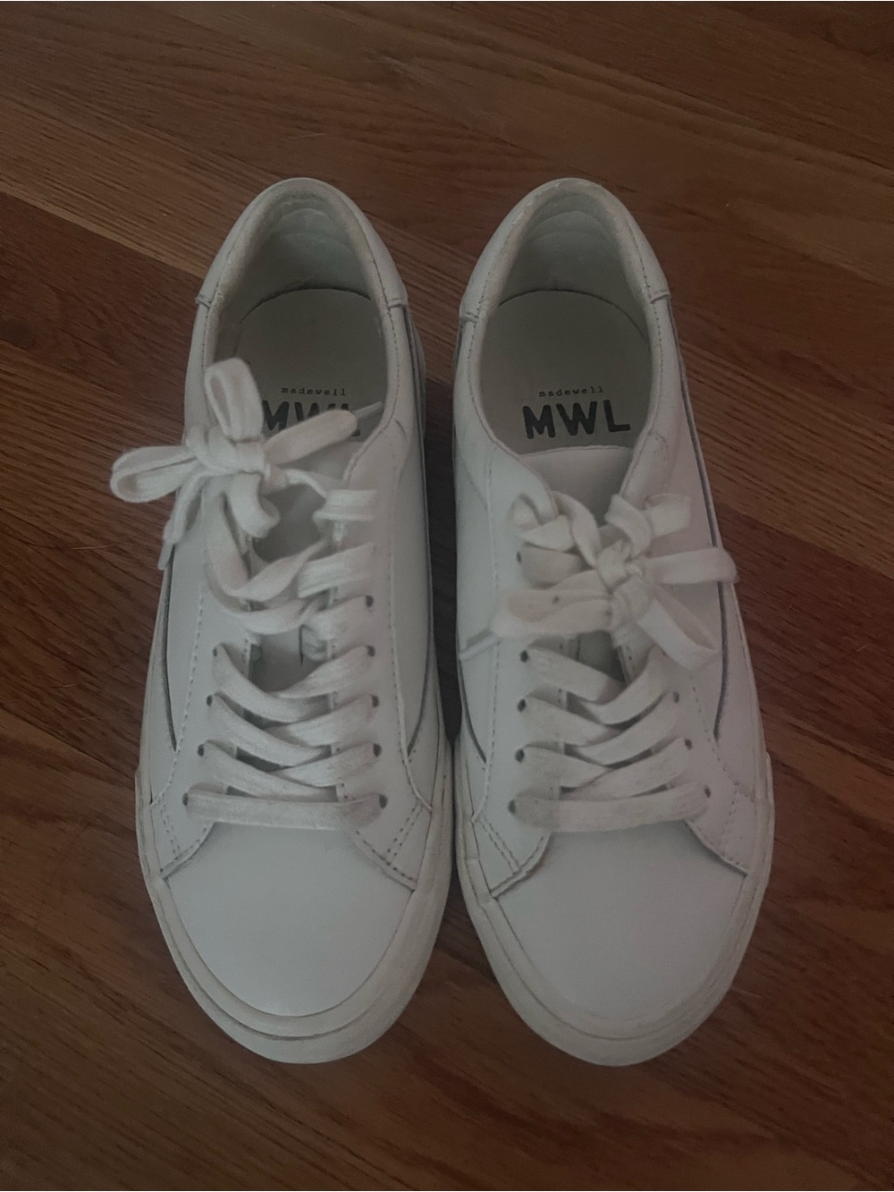 Madewell White Leather Low-Top Sneakers